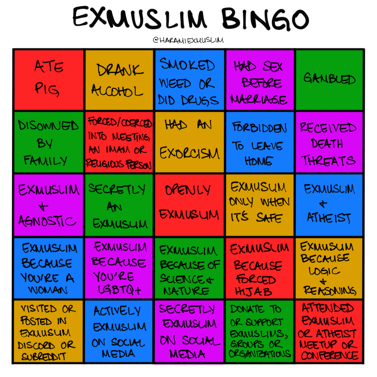 ExMuslim Bingo