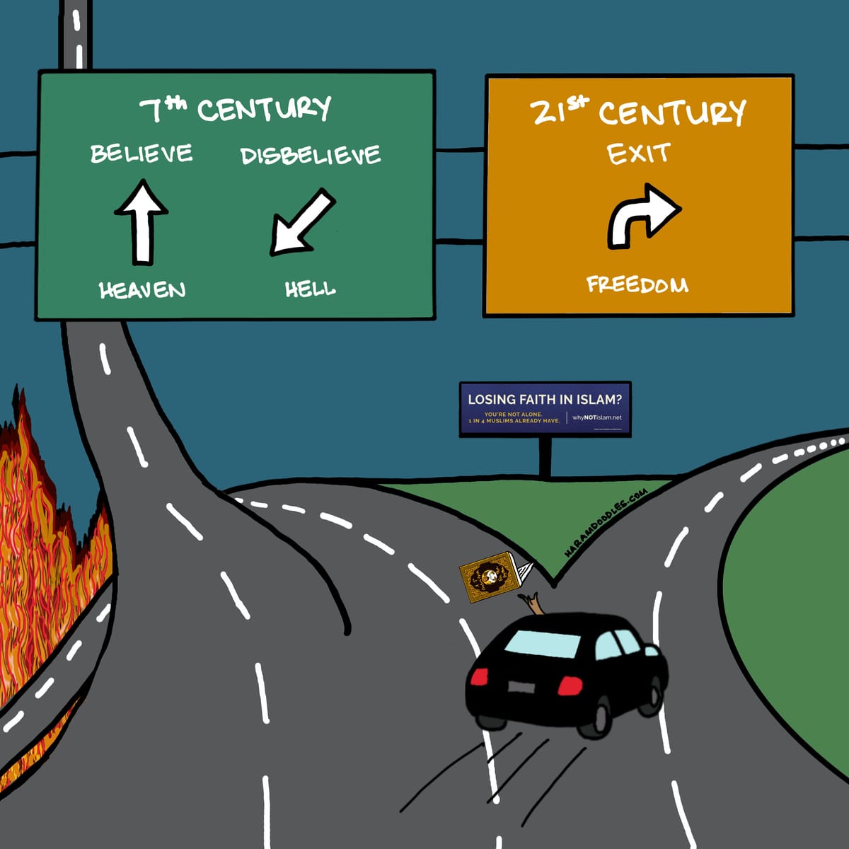 Why Not Islam: Heaven if you obey. Hell if you don't. So we chose freedom!